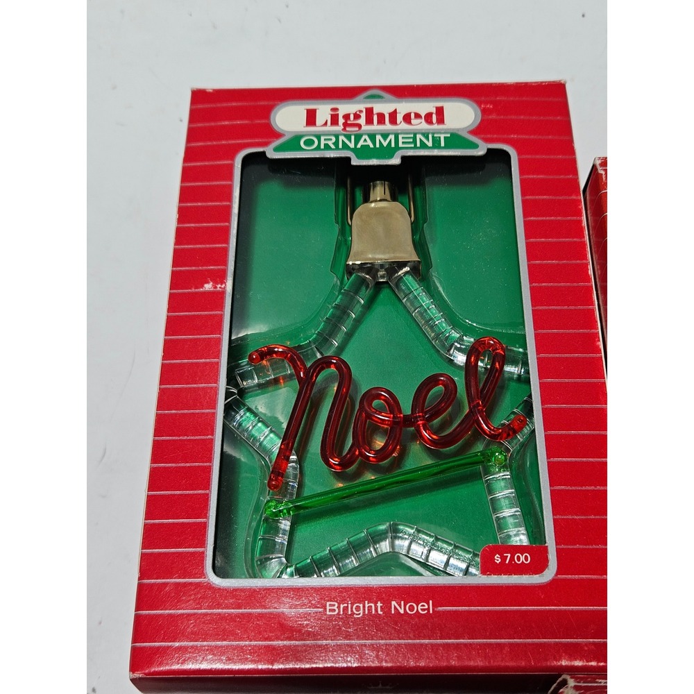 Hallmark Lighted Christmas Ornaments Lot of 6 Vintage Mice Santa Noel - Picture 5 of 9